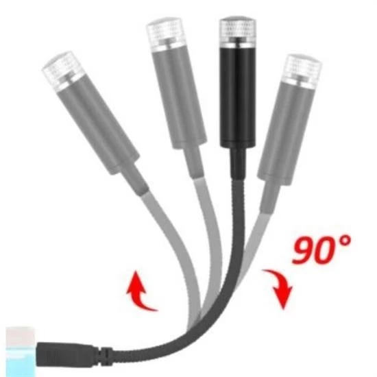 MERGEN STORE Kırmızı Ayak Altı Tavan Led Araç içi Aydınlatma Oto Araba İç Disko Ayarlanır USB Lamba Işık - 6