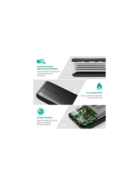 RavPower 12000mAh Powerbank Quick Charge Ace Serisi PB065 - 4