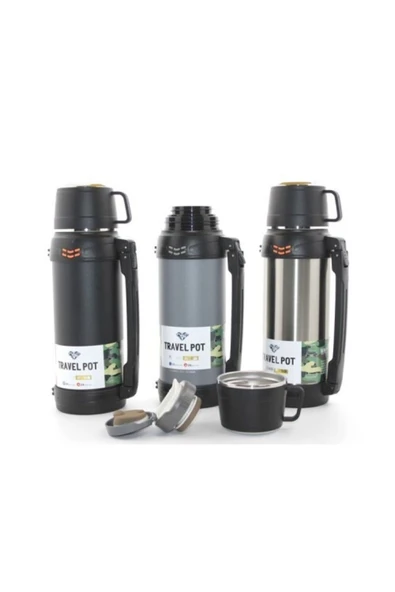 TahtakaleHome Paslanmaz Çelik Çift Katmanlı Termos 1.2 Lt Model 2