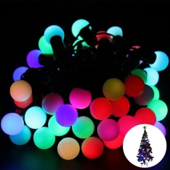 MERGEN STORE Dekoratif Minik Top 40 Ledli Dekoratif Dolama Led Işık (RGB)
