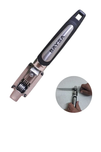 BAYSA Bıçak Makas Bileme Aleti 8 Silindirli Ergonomik Saplı Mutfak Aleti