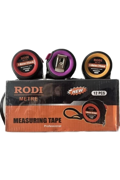 Rodi RODİ ŞERİT METRE UZUN ÖMÜRLÜ FRENLİ 5mt 25mm - 3