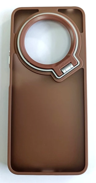 Xiaomi Redmi 14C Uyumlu Kamera Standlı Koyu Şeffaf Kılıf - 5