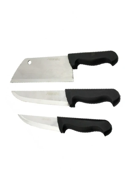 Atlantik Satırlı Bıçak Seti 3'lü - 5 Yıl Garantili - 3