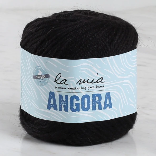 La Mia Angora 50gr Siyah El Örgü İpi - L006 - 33810 ürün görseli