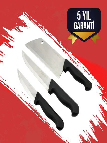 Atlantik Satırlı Bıçak Seti 3'lü - 5 Yıl Garantili - 2