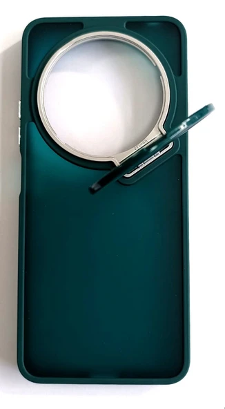 Xiaomi Redmi 14C Uyumlu Kamera Standlı Koyu Şeffaf Kılıf - 3