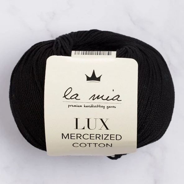 La Mia Lux Mercerized Cotton Siyah El Örgü İpi - 1 - 33741 ürün görseli