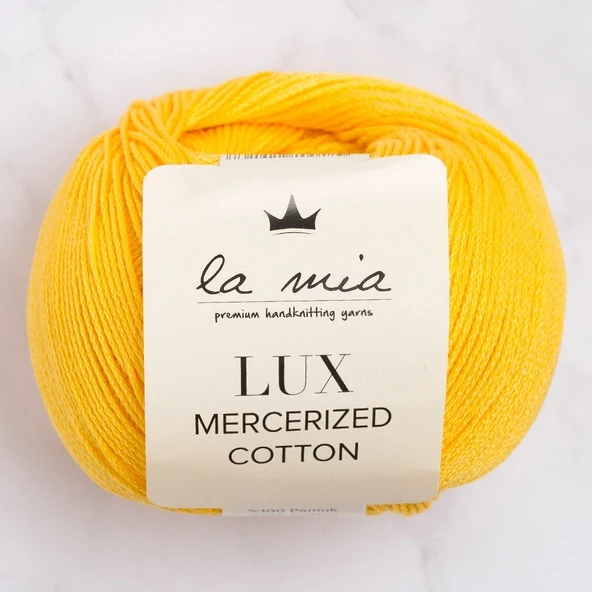 La Mia Lux Mercerized Cotton Koyu Sarısı El Örgü İpi - 181 - 33754 ürün görseli