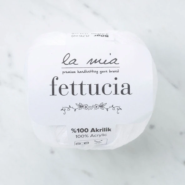 La Mia Fettucia Beyaz El Örgü İpi - L001 - 33877 ürün görseli