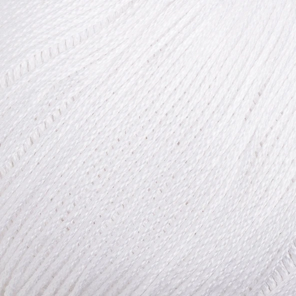 La Mia Lux Mercerized Cotton Beyaz El Örgü İpi - 2 - 33742 - Resim 2