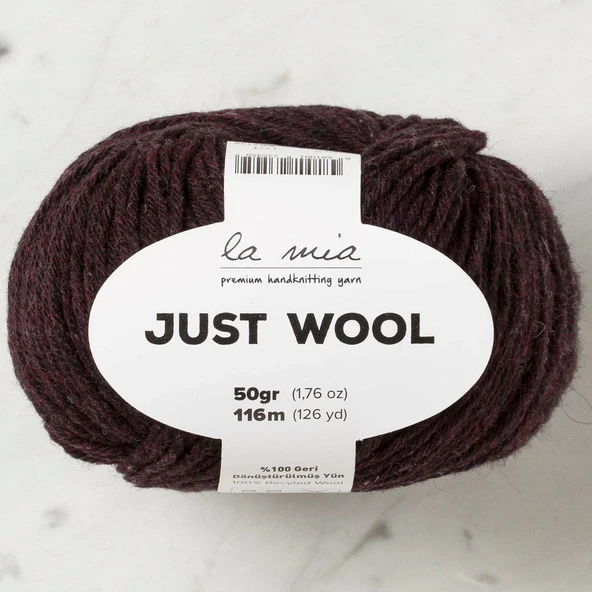 La Mia Just Wool Mürdüm El Örgü İpi - LT009 - 33835 ürün görseli