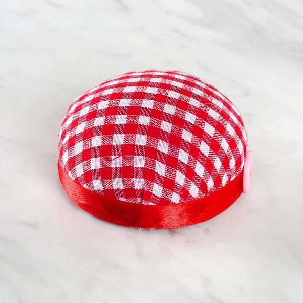 Loren Kola Takılabilir İğnedenlik Kırmızı Beyaz ürün görseli