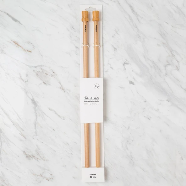 La Mia Whitewood 10 mm 36 cm Ahşap Örgü Şişi ürün görseli