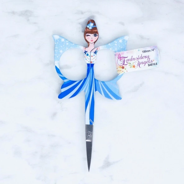 Loren Kelebek Modelli Desenli Makas Mavi - B4816.6 ürün görseli