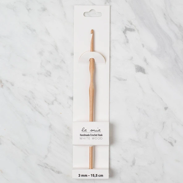 La Mia Whitewood 3 mm 15.5 cm Ahşap Yün Tığ