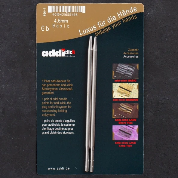 Addi Click Basic 4,5mm Misinalı Şiş Ucu - 656-2 ürün görseli