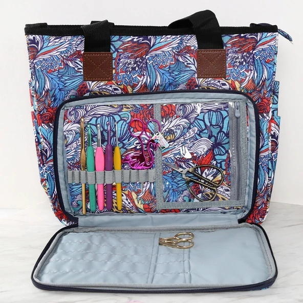 Loren Desenli Örgü Çantası - Resim 5