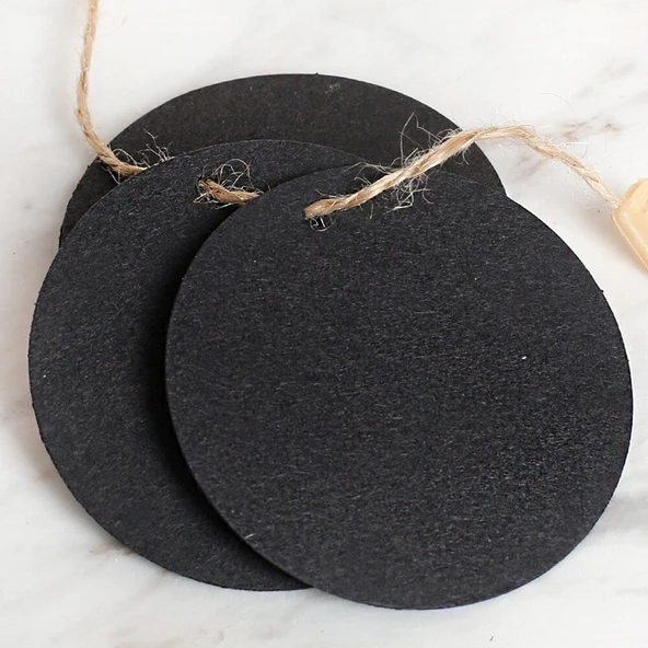 Loren 10'lu Yuvarlak Siyah Etiket ve Klipsli Etike ürün görseli