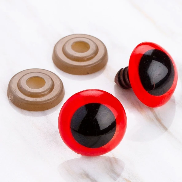 Loren 18 mm Kırmızı 5 Çift Amigurumi Göz ürün görseli