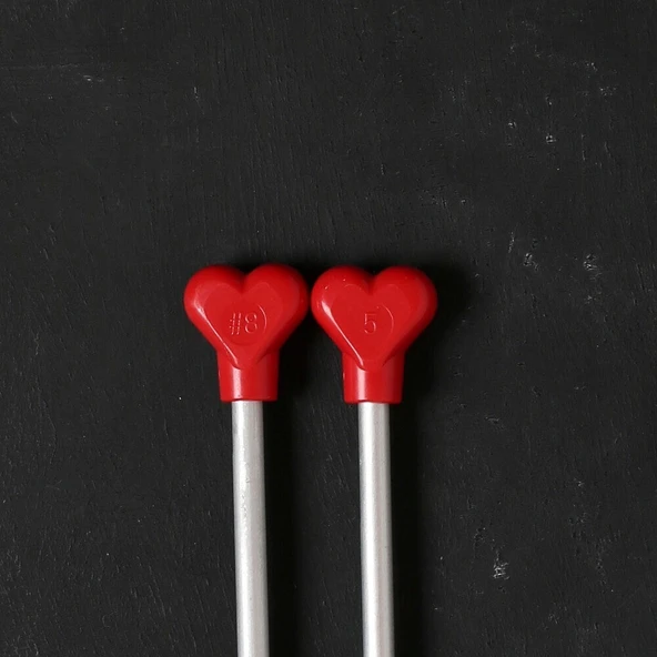 ADDI KALPLİ 5MM 40CM KLASİK ALÜMİNYUM ÖRGÜ ŞİŞİ - - 3