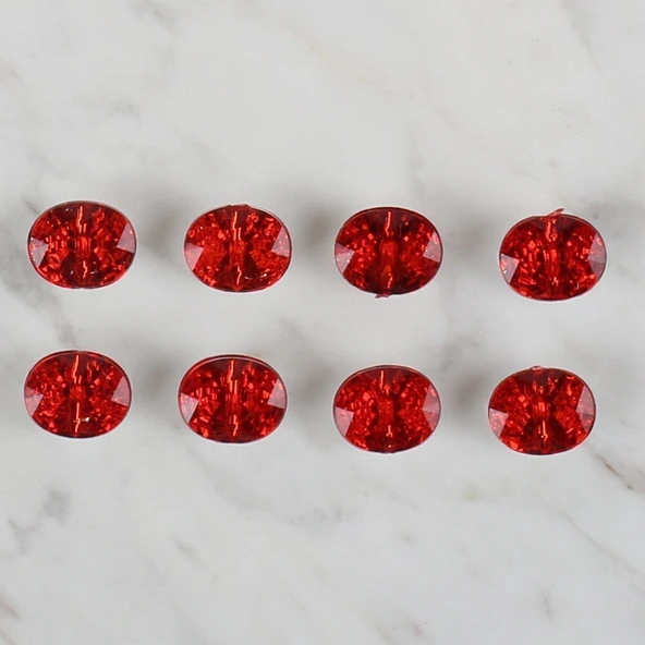 Loren Crafts kırmızı 8 li düğme - 240 - Resim 2