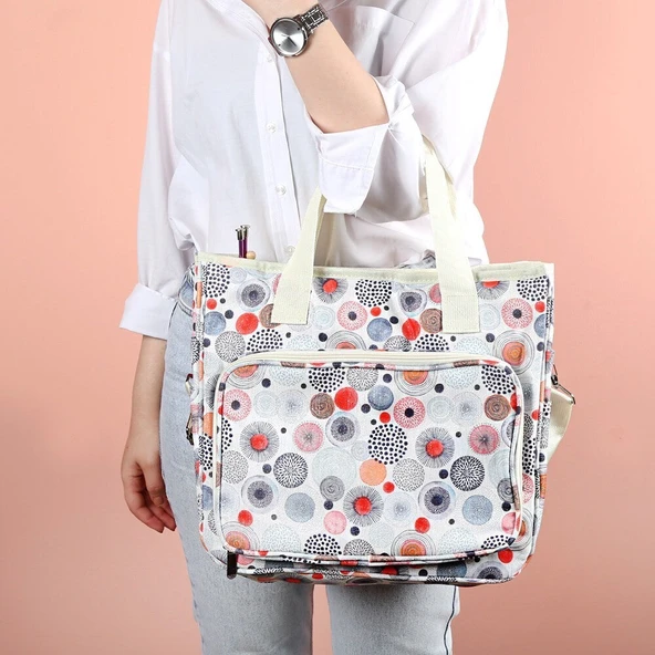 Loren Desenli Örgü Çantası - Resim 3