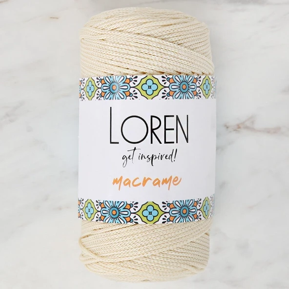 Loren Macrame Krem El Örgü İpi - RM 016 ürün görseli