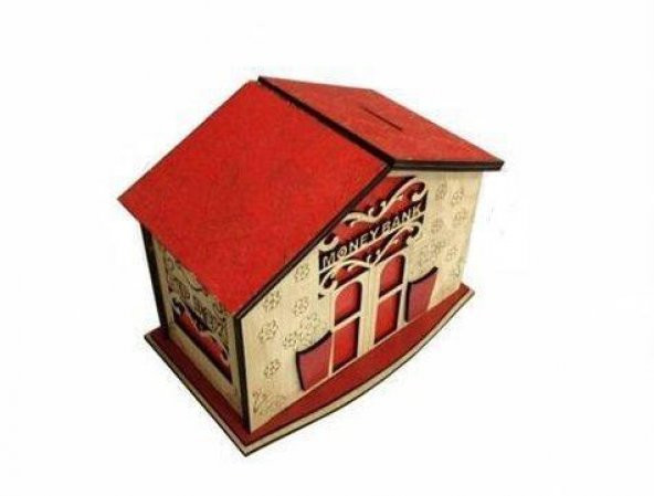 Money Bank Ahşap Tip Box Bahşiş Kutusu Kumbara - 3
