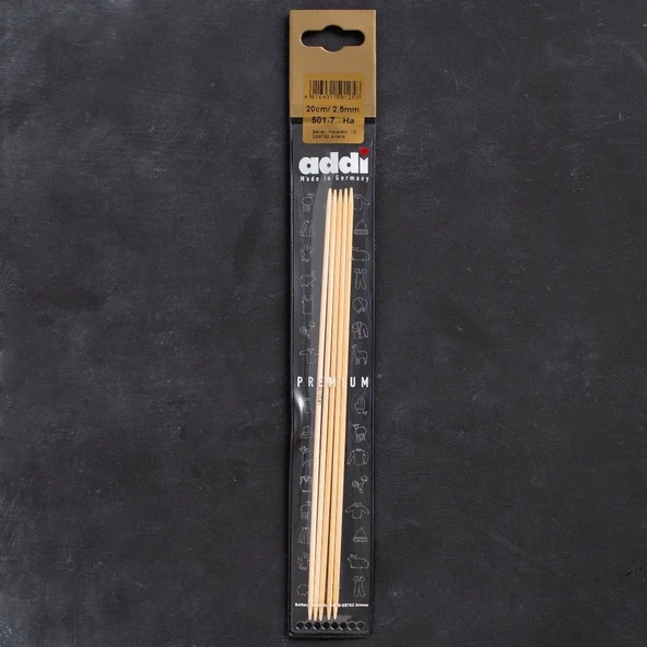Addi Bambus 2,5mm 20cm Bambu Çorap Şişi - 501-7