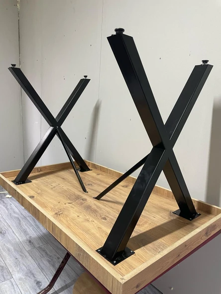 BİG GARDEN METAL X AYAK KALIN METAL AYAK KÜTÜK MASA AYAĞI - 2