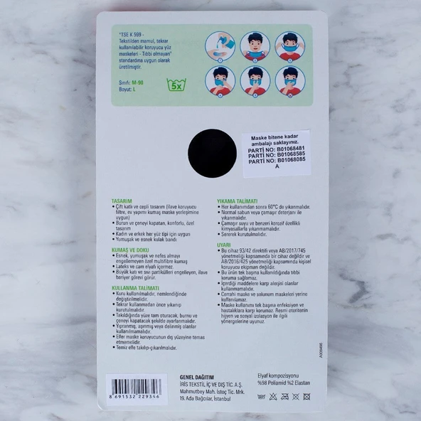 Loren 3 Adet Yıkanabilir Maske - 3