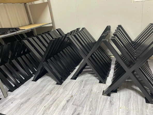BİG GARDEN METAL X AYAK KALIN METAL AYAK KÜTÜK MASA AYAĞI - 5