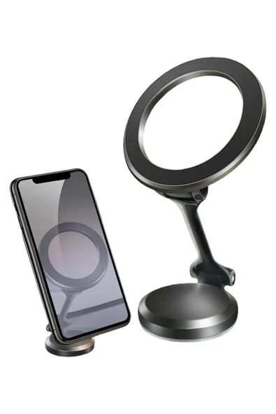 MERGEN STORE Tüm Telefonlarla Uyumlu Manyetik Araç Telefonu Tutacağı Katlanır 360 Derece Dönen Telefon Standı - 7
