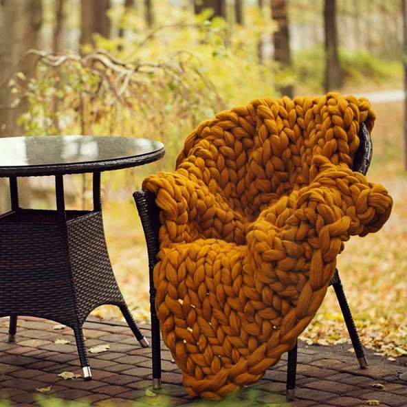 La Mia Jumbo Siyah Dev Yün El Örgü İpi - J8 - Resim 4