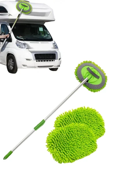 BUFFER® Yedek Mikrofiber Bezli Oto Yıkama Mop Seti - Resim 6