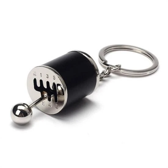 MERGEN STORE Hareketli Araba Vites Anahtarlık Altı Hız Manuel Vites Dişli Shifter Topuzu Metal Anahtarlık - 7