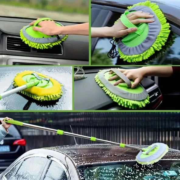 BUFFER® Yedek Mikrofiber Bezli Oto Yıkama Mop Seti - Resim 2