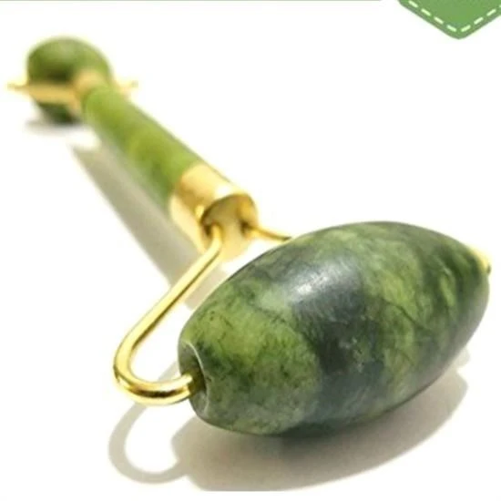 MERGEN STORE Özel Süngerli Kutusunda Kırılmaz Çift Taraflı 2li Cilt Yüz Masaj Aleti Jade Roller Yeşim Taş - 5