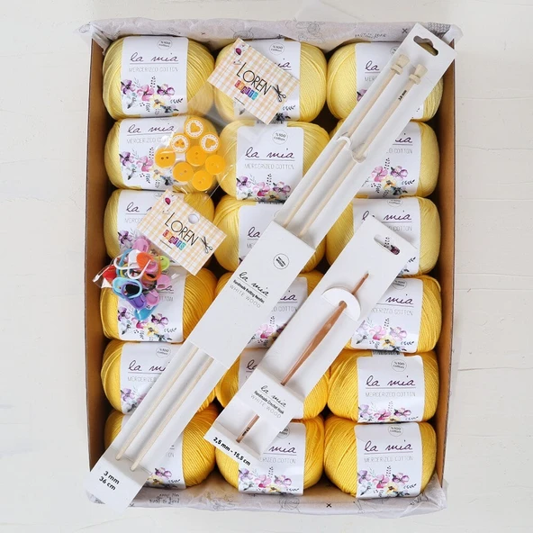 La Mia Mercerized Cotton Kehribar Seti - 2