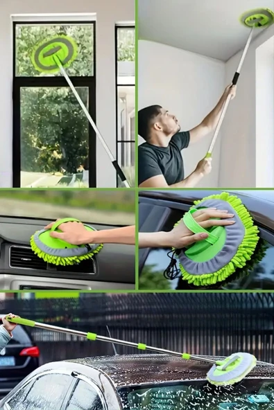 BUFFER® Yedek Mikrofiber Bezli Oto Yıkama Mop Seti - Resim 7