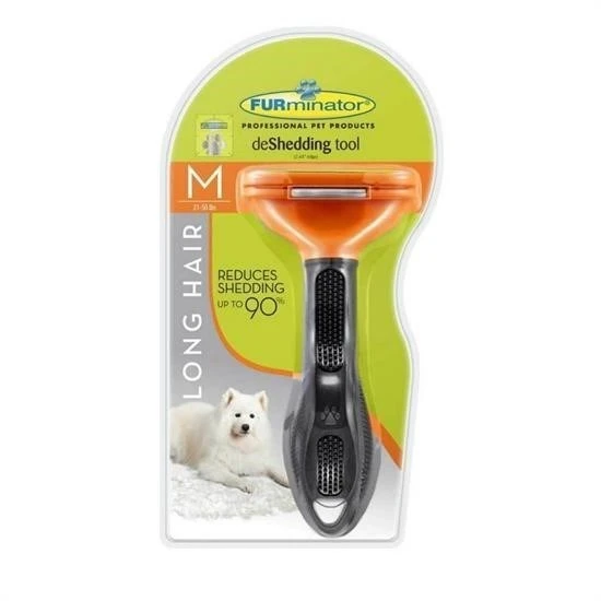 MERGEN STORE Uzun Tüylü Köpekler İçin Kolay Tarama Fırçası Temizlenebilir Çelik Tarak Tüy Toplayıcı Mediu - 6