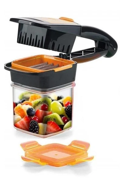MERGEN STORE Quick 5 İn 1 Büyük Hazneli Pratik Hızlı Meyve Sebze Doğrayıcı Rende - 8