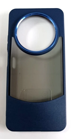 Xiaomi Redmi 14C Uyumlu Deri Görünümlü Koyu Şeffaf Kılıf - Resim 3