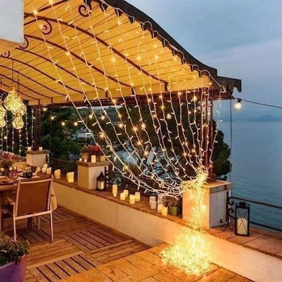 MERGEN STORE 2x2 Metre 320 Led 8 Fonskiyonlu Dekoratif Led Günışığı Perde - 5