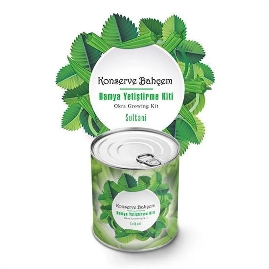 MERGEN STORE Konserve Bahçem Evde Konservede Sultani Bamya Yetiştirme Kiti