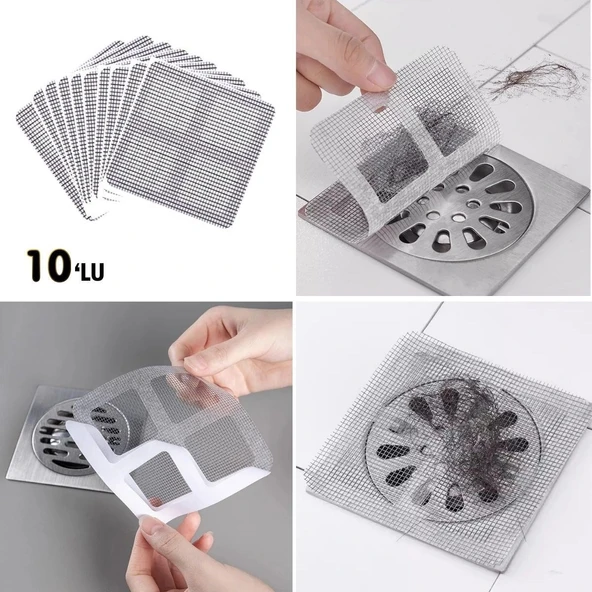 MERGEN STORE 10'lu Banyo ve Mıutfak Lavabo Koku Önleyici ve Haşere Böcek Önleyici Gider Filtresi