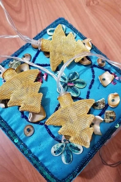MERGEN STORE Metal Örgülü Çam Ağacı Şeklinde Günışığı Şerit Led Işık Zinciri - 6