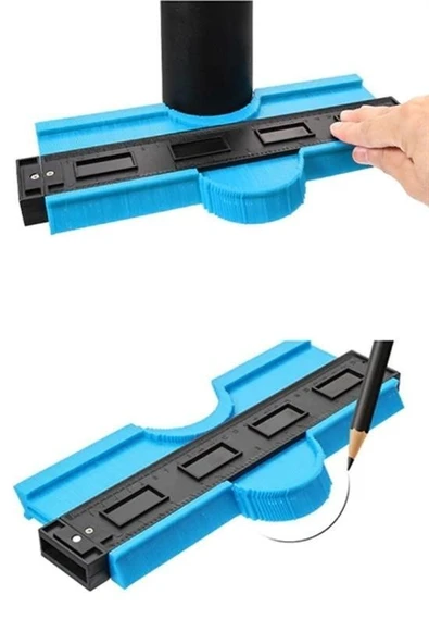 MERGEN STORE Kontur Ölçüm Cihazı Ahşap Fayans Şekillendirme Kalıbı 24 cm - Resim 7