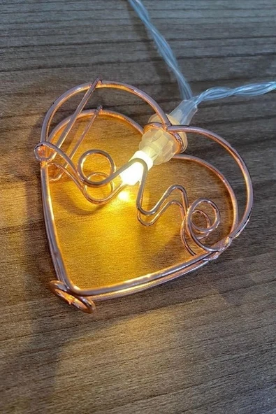 MERGEN STORE Kalpli Şerit Led Işık Zinciri Aydınlatma Doğum Günü Süs Işığı - 8